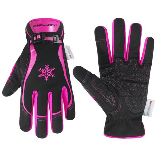 HANDLANDY Womens Winter Work Gloves, 3M Thinsulate Thermal Working Gloves