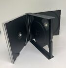 2 PCS 23MM(7/8'') 3 DISC (MULTI-3)TRIPLE CD JEWEL CASE W/BLACK CDA TRAY- CD-MS