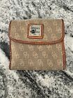 DOONEY AND BOURKE GRETTA SMALL FLAP CREDIT CARD WALLET WOMENS COLOR BROWN