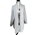 J Jill Alpaca Wool Cardigan Sweater Plus Size 3X Gray Long Soft Knit Open Front