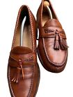 ALLEN EDMONDS Maxfield Mens 12B Brown Leather Tassel Loafers