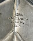 Rare 998 Silver Vintage Asahi Shoten Japanese Sterling Art Deco Leaf Bowl Dish