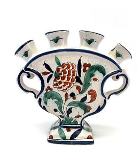 Henri Delcourt Boulogne sur Mer Desvres Vase Vase Bouquetry Maker