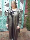 *Celebrity owned Braefair rain/trench coat dk. grey/ faux leather/lining SIZE 14
