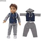 Grey Blue Fashion Clothes Set For 18in. American Boy Doll Girl Doll Outfit Pants