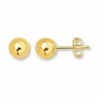 14K Solid Yellow, White, Rose Gold Ball Earrings All Sizes 3mm-8mm Genuine Gold