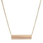 Messika 0.36Cttw Kate Diamond Bar Pendant Chain Necklace 18K Rose Gold 17 Inches