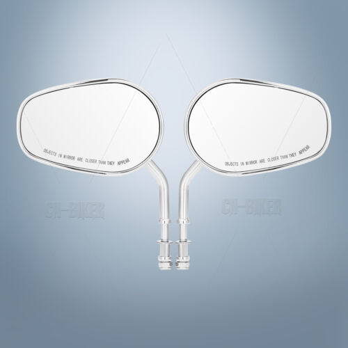 Chrome Rear View Mirrors For Harley Softail Springer Heritage Classic Dyna FXDWG (For: More than one vehicle)