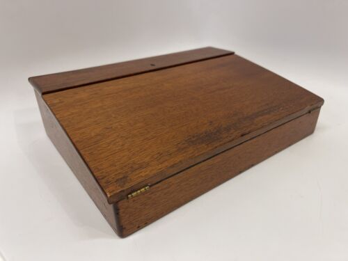 Antique Wooden Folding Document Writing Lap Desk