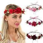 Floral Crown Rose Flower Headband Hairband Wedding Hair Garland Headpiece