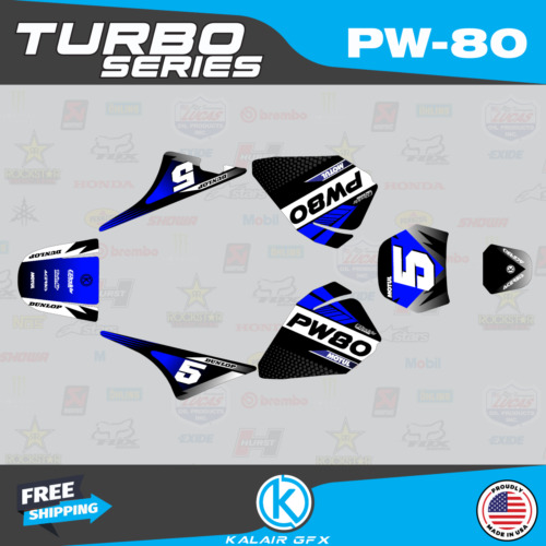Graphics Kit for Yamaha PW80 (1990-2023) PW-80 PW 80 Turbo Series- Blue