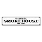 Personalized Original Smokehouse Established Date BBQ Kitchen Metal Decor Sign