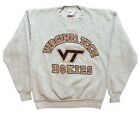 Vintage Virginia Tech Hokies Crewneck Sweatshirt Size Medium Heather Gray USA