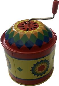 New ListingSchylling Toy 3” Can Tin Music Box Round Hand Crank 3 inch Pre-owned Works 100%