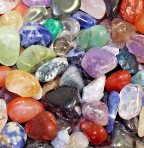 Bulk Lot 1/2 Lb Tumbled Gemstones Crystals Mix Rocks Stones 8 oz