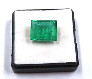Green Emerald 15.20 Ct Certified Natural Exculsive Colombian Cut Gemstone SMK
