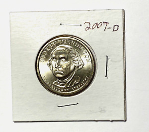 2007 D BU George Washington Presidential Dollar from Mint Roll - FREE SHIPPING!