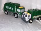 2-Tonka Dump Garbage Recycling Trucks WORKS Toys Lights Sirens Green Hasbro
