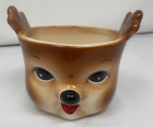 New Pottery Barn Cheeky Reindeer Figural Serving Bowl Cereal Soup Snacks Rare