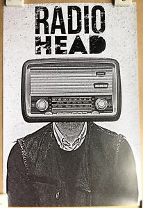 Radiohead Guy With Radio For Head Poster.