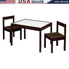 New ListingKids Table and Chairs Set Wooden Preschoolers Children's Table with 2 Chairs Set