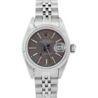 Rolex DateJust 26mm GRAY TAPESTRY 18K White Gold Steel Fluted JUBILEE 69174 BOX