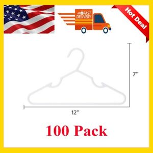 100 Pack Clothes Hangers For Children Infant Newborn And Toddler Plastic Hanger