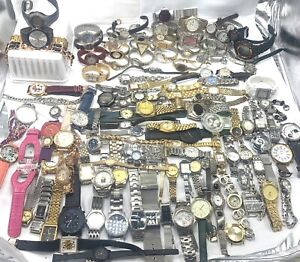 HUGE LOT 120 VTG/NOW WRISTWATCHES MENS WOMENS WATCHES FOR PARTS/REPAIR 10LBS