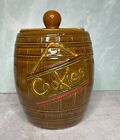 New ListingVintage 50s Mccoy Pottery Whiskey Barrel Cookie Jar with Lid made in the USA