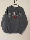 Vintage Chicago Bulls Sweatshirt Mens L Gray Pro Player 90s - Stains