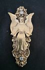 Vintage Religious Angel Pin Brooch  Gold Tone Faux Diamond Unsigned