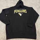 Pittsburgh Penguins Hockey  Black Yellow Hoodie Mens XLT NHL Sweatshirt EUC