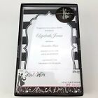 Studio His & Hers 25 Count Black White Striped Floral Wedding Invitations