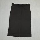Not Your Daughters Jeans Pencil Skirt Womens 6 Black Stretch Lift Tuck Side Zip