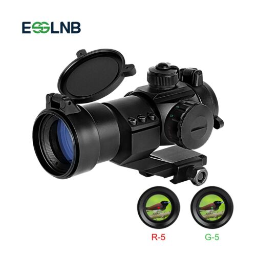 1X30 Red Green Dot Rifle Scope Optic Sight with 20mm/22mm Rail Mount for Hunting