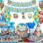 Cocomelon Decoration Boys Birthday Party Balloons Background Set Tableware Cup
