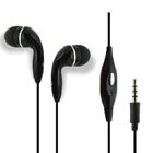 Black color 3.5mm Earphones Remote Control w/ Mic. Handsfree Stereo Headset