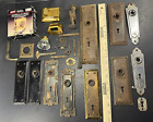 Mixed Lot Vintage Skeleton Key Door Knob Back Plates Metal Ornate Salvage