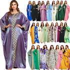 Abaya Muslim Kaftan Women Loose Maxi Dress Dubai Turkey One Size Batwing Sleeve