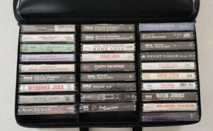 Lot Of 28 Cassette Tapes Classic Rock & Country in Good Condition With Case