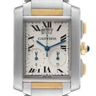 Cartier Tank Francaise Steel Yellow Gold Chronograph Mens Watch W51025Q4