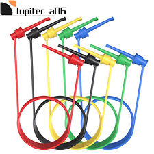 5PCS Test Hook Clip to Mini Grabber Silicone Test Leads 26AWG Cable Jumper Wire