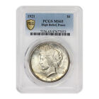 1921 $1 Silver Peace Dollar PCGS MS65 High Relief gem grade Philadelphia coin