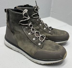Uggs Gray Lace Up High Top Boots , Zipper Side, Waterproof  , Size 15