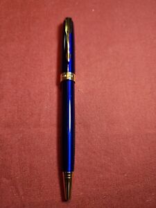 Parker Sonnet Ballpoint Pen Blue W/Gold Trim & Clip Nice Christmas Present !