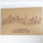Crate and Barrel 3 Piece Wood Village Laser Cut Stand Up Christmas Laser Cut Out