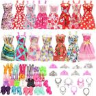 43PCS Barbie Clothes Doll Fashion Wear Clothing outfits Dress up Gown Shoes Lot