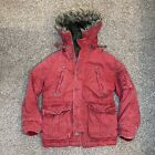 Abercrombie & Fitch Mt Washington Parka Jacket Coat Men’s Small Red Distressed