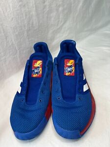 Men's Adidas 600001 KU Basketball Shoes Blue & Red Sz 11 - EUC