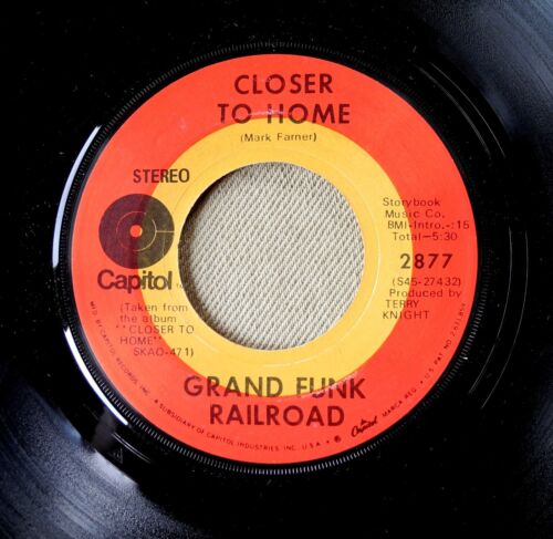 New ListingGRAND FUNK RAILROAD - Closer To Home Nr MINT hard psych rock '70 Capitol 45